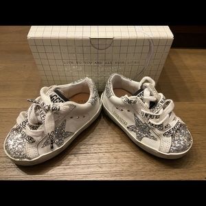 Toddler size 20 golden goose glitter sneakers